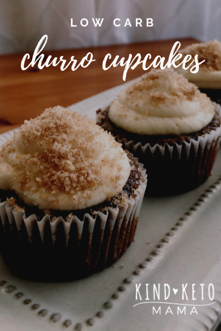 Low Carb Churro Cupcakes