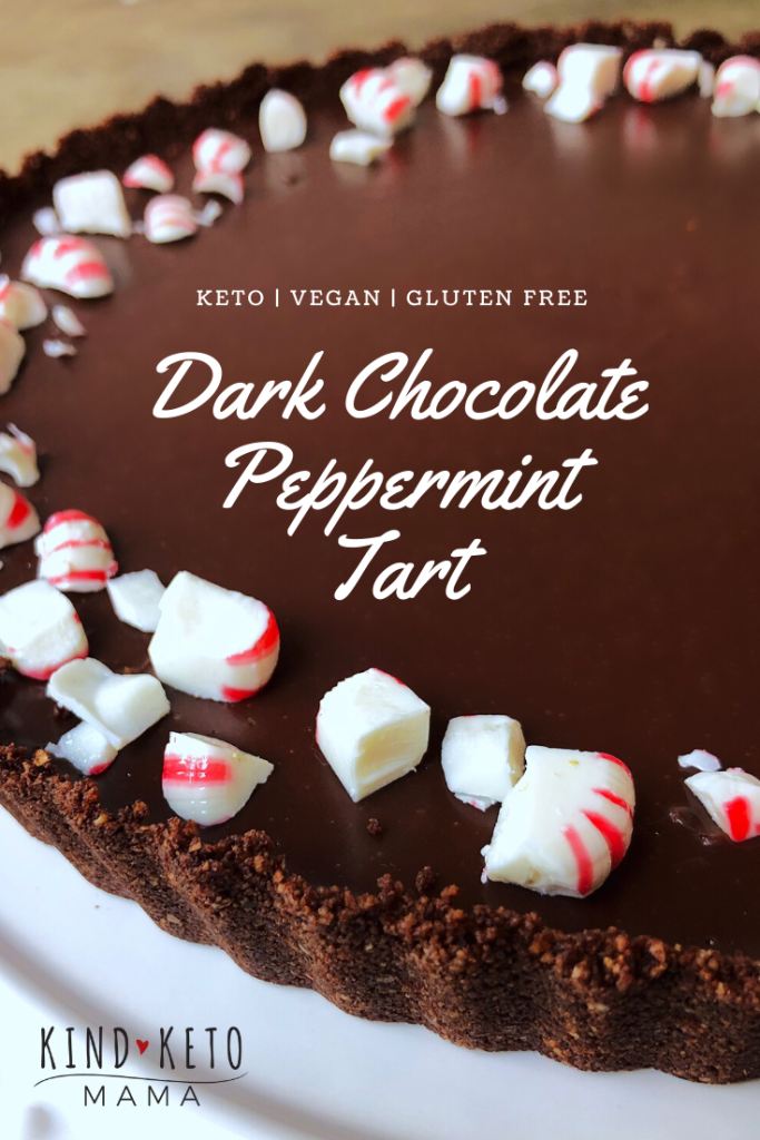 Keto Dark Chocolate Peppermint Tart