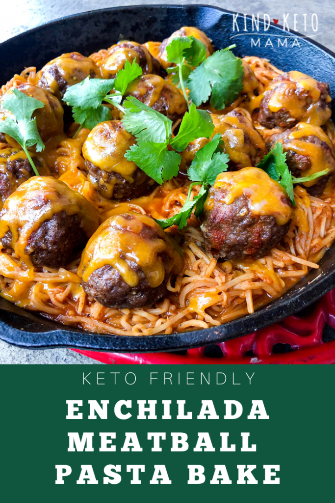 Keto Enchilada Meatball Bake