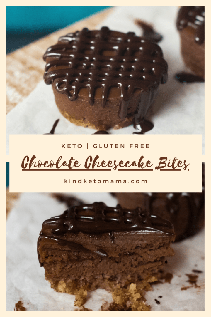 Choc Cheesecakes Bites Pin